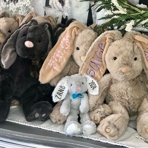 Personalized Embroidered Easter Bunnies Large and Small